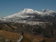 Paisaje nevado en la Sierra de las Nieves